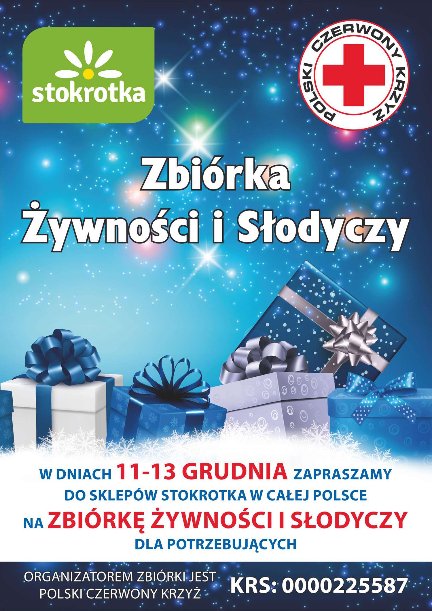 Mazowiecki Oddział Okręgowy Polskiego Czerwonego Krzyża wspólnie z siecią marketów i supermarketów Stokrotka organizuje świąteczną zbiórkę żywności