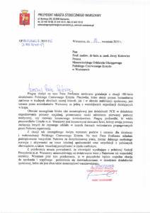 Pismo od Prezydenta m st Warszawy2019